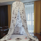 elvesmall Princess Style Kids Baby Bed Room Canopy Mosquito Net Curtain Bedding Dome Tent Crib Mantle Children's Bedside Mosquito Net