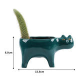 elvesmall  Creative Succulent ceramic Flower Pot Vase Cute cat tail cactus flower pot vase Home Room decoration ins simple decoration
