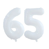 elvesmall 2pcs 30/40inch Giant White Number Balloon 16 18 25 30 40 50 Foil Balloons Birthday Wedding Baby Shower Decoration Figures Globos