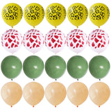 elvesmall 40pcs Green Balloons Set Chrome Metallic Confetti Ballon Jungle Safari Animal Birthday Party Decoration Wedding Balloon Garland