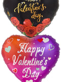 elvesmall 10pcs 18inch Happy Valentine's Day Heart Foil Balloons Helium Balloon Valentine's Day Party Decorations