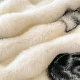 elvesmall  Multifunctional Winter Blanket for bed thickened quilt duvet cover double bed plaid Microfiber bedding sofa blankets and throws