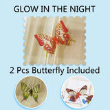 elvesmall  Round Ceiling Mosquito Net Princess Round With Butterfly Decoration Canopy Bed Curtain Netting For Bed Bedroom Dorm Room Decor