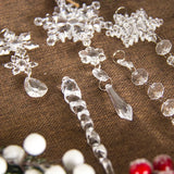 elvesmall 10pcs Christmas Decoration Snowflake Simulation Ice Pendants Xmas Tree Hanging Ornaments fake Icicle Winter Party Home Decor