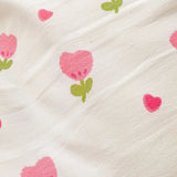 elvesmall Ice Cream Color Scheme Pastoral Girls Flower Bedding Sets Washed Cotton Bed Linens Soft Quilt Cover Sheet Set Simple Bedspread