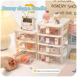elvesmall Stationery Storage Box Desktop Student Ins Drawer Pen Cabinet Office Tape Hair Accessories Kawaii Sundries Organizer