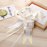 elvesmall 10/20Pcs White Wedding Car Ribbon Pull Bows Knot Gift Wrap Wedding Car Decor Birthday Party Supplies Chairs DIY Home Decoration