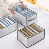 elvesmall Closets Clothes Organizer Pants Jeans Storage Box Cabinet Drawer Organizer Underwear Socks T-Shirt Wardrobe Storage Organizers