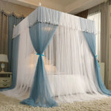 elvesmall New Pirncess Lace Mosquito Net for Bed Square Romantic Curtain Bed Net Canopy Mosquito Tent Mesh