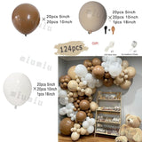 elvesmall Doubled Apricot Boho Wedding Decor Balloon Garland Arch Kit Kids Birthday Party White Metal Latex Baby Shower Ballons Decoration