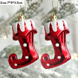 elvesmall 2pcs Elk Christmas Ball Ornaments Xmas Tree Hanging Pendants Christmas Holiday Party Decorations New Year Gift Supplies Navidad