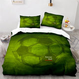 elvesmall Sports 3D Football Bedding Set And Pillow Case Double Size Household Textile Product Decoration Teenager Room Soccer Duvet Cover