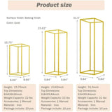 elvesmall  10 pcs Column Vases Gold Centerpieces for Table Metal Flower Stand Centerpieces for Tables Party Floral Stands for Flowers
