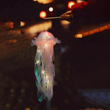 elvesmall  Jellyfish Lamp Holiday Atmosphere Lamp Portable Lantern Purple Jellyfish Night Light Indoor Party Decoration Lighting Night Lamp