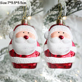 elvesmall 2pcs Elk Christmas Ball Ornaments Xmas Tree Hanging Pendants Christmas Holiday Party Decorations New Year Gift Supplies Navidad