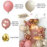 elvesmall Boho Dusty Retro Pink Balloons Garland Arch Kit Bride Wedding Birthday Party Decoration Girls Baby Shower Rose Gold Ballon Chain