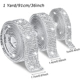 elvesmall Self-adhesive Rhinestone Strip Decorative Tape Diamond Ribbon DIY Sticker Crystal Arts Crafts Rubber Backed Drill Wall Plaster