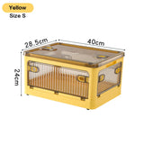 elvesmall Foldable Storage Box Closet Organizer With Wheels Stackable Sundries Organizer Clothes Quilts Toys Books Storage Box