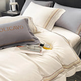elvesmall  Luxury Egyptian Cotton Bedding Set Embroidery Duvet Cover Set Quilt Cover Fitted/Flat Sheet Pillowcase  Home Textiles Bedspreads