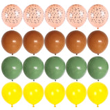 elvesmall 40pcs Green Balloons Set Chrome Metallic Confetti Ballon Jungle Safari Animal Birthday Party Decoration Wedding Balloon Garland