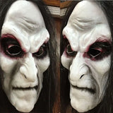 elvesmall  Halloween Zombie Mask Props Scary Ghost Zombie Mask Realistic Masquerade Halloween Mask Long Hair Ghost Scary Mask