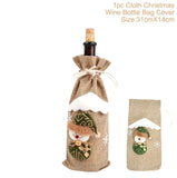 elvesmall Christmas Wine Bottle Cover Merry Christmas Decorations For Home  Cristmas Ornament Xmas Navidad Gifts New Year