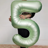 elvesmall 40inch Olive Green 0-9 Number Digital Helium Balloons Kids Adult 18 30 60th Birthday Party Decor Wedding Hawaiian Party Supplies
