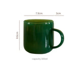 elvesmall  -  Jade Glass Cup Retro Green Glass High Borosilicate Glass Heat resistant Tea Cups Glass Coffee Mug Drinkware Dinking milk water
