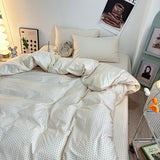 elvesmall  Fresh Style Bedding Set 100% Cotton Bed Linen Set for Home постельное бельё набор Soft Duvet Cover Pillowcase with Bedsheets