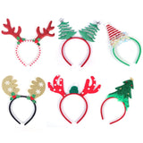 elvesmall Christmas Headbands cute Reindeer Antlers Xmas Tree Glasses Frame for Kids Adults Gift Noel Navidad new year Photo Booth props