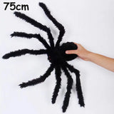 elvesmall  30cm/125cm/150cm/200cm 1PC Halloween Hanging Decoration Horror Giant Spider House Haunted Outdoor Yard Halloween Plush Spider
