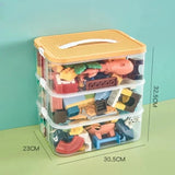elvesmall Children Toy Storage Box Transparent Lego Toy Sorter Building Block Container Jigsaw Puzzle Lego Storage Case Kid Home Organizer