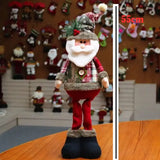 elvesmall Christmas Dolls Tree Decor New Year Ornament Reindeer Snowman Santa Claus Standing Doll Navidad Decoration Merry Christmas