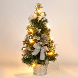 elvesmall 40CM LED Christmas Tree Nightlight LED Light Pine Needle Tree Mini Xmas Tree Christmas Decoration Desktop Ornament New Year Gift