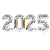 elvesmall 2025 Happy New Year Balloons Banner Rose Gold Number Letter Aluminum Foil Balloon Christmas New Year Eve Party Decor Balls Suppl
