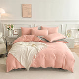 elvesmall New Solid Color Single Duet Cover Without Print Wind Dual All-quilted Cover Without Pillowcase 160x210 180x220 220x240 Bedding