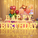 elvesmall  Creative DIY Luminous LED Letter Lights 26 English Alphabet Light for Holiday Home Wedding Birthday Christmas Party Decorations