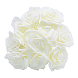 elvesmall 25Pcs 8cm PE Foam Rose Head Artificial Rose Flower Bouquet For Home Wedding Birthday Party Table Decor Valentines Day Gift Craft