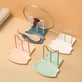 elvesmall  Spoon Rest Pot Lid Holder Removable Pot Cover Lid Rack Shelf Utensil Rest Organizer Storage Kitchen Tool