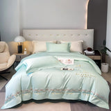 elvesmall   Egyptian Cotton Bedding Set Embroidery Duvet Cover Bed Sheet and Pillowcase Bed Comforter Set Queen King Size Bedding Set