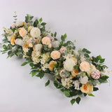 elvesmall 50/100cm DIY Wedding Flower Wall Decoration Arrangement Supplies Silk Peonies Rose Artificial Floral Row Decor Wed Arch Backdrop