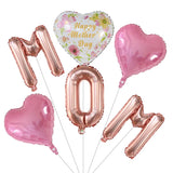 elvesmall 6Pcs Mom Mother's Day Set Festival Balloon Air Globo Home Mother's Day Party Decorations Kid Show Love Gift Baby Shower Supplies