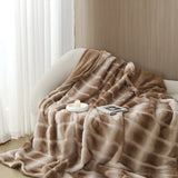 elvesmall  Faux Fur winter Blanket for Christmas Microfiber bedding bed cover bed linen plush sofa blankets Bedspread bed plaid sofa cover