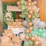 elvesmall 30pcs 10inch Retro Dark Green Chrome Gold Latex Balloons Baby Shower Wedding  Anniversary Birthday Party Decoration DIY Supplies