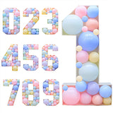 elvesmall 95cm Giant Number Mosaic Balloon Frame 0-9 Balloon Filling Box Kids Birthday Wedding Party Decoration Anniversary Decor