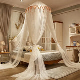 elvesmall Single Door Three Doors Dome Mosquito Net Fully Wrapped Suspended Ceiling Mosquito Net Large Space Princess Style Bed Netting