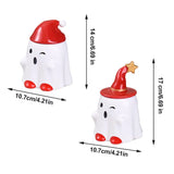 elvesmall Halloween Themed Ceramic Coffee Cup With Lid Cartoon Elf Style Cute Ghost Halloween Perfect Gift