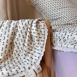 elvesmall  Summer Quilt French Style New Pure Cotton Double Layer Yarn Soybean Fiber Cool Blanket Air Condition Quilt