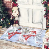 elvesmall Christmas Decoration Floor Mat Entrance Door Bedroom Bath Toilet Anti Slip Mat Carpet 2024 Merry Christmas Navidad New Year Gift