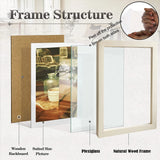 elvesmall 11Pcs Wood Picture Frames For Wall Hanging Photo Frame Wooden Frame For Home Wedding Party Decorations Family Photo Frame Wall